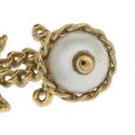 Chanel CC Chain Necklace Metal with Faux Pearls - image 3