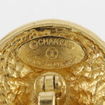 Chanel Vintage Logo Round Cufflinks Plated Gold - image 5