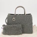 Salvatore Ferragamo Gancini handbag Wool - image 13