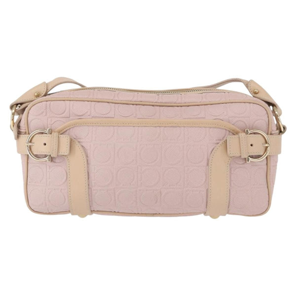 Salvatore Ferragamo Gancini Shoulder Bag Leather - image 1