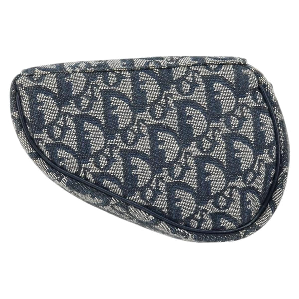 Christian Dior Vintage Saddle Coin Purse Diorissimo Canvas