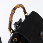 Gucci Vintage Bamboo Backpack Suede Mini - image 16