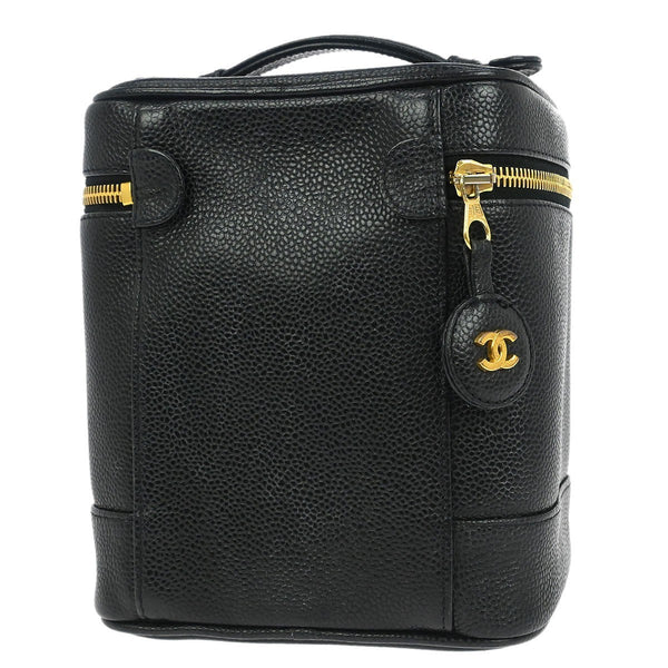 Chanel Vintage Timeless Cosmetic Case Caviar Small