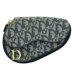 Christian Dior Saddle Zip Pouch Diorissimo Canvas - image 1