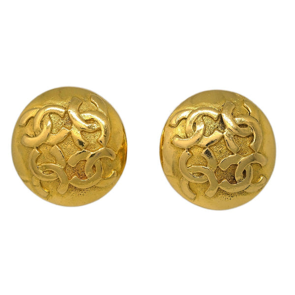 Chanel CC Round Earrings Metal - image 1