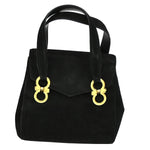 Salvatore Ferragamo Gancini handbag Suede - image 1