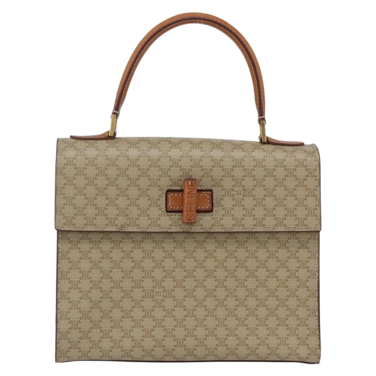 Celine Vintage Macadam Handbag Canvas and Leather - image 1