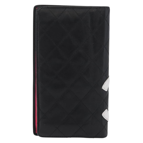 Chanel Cambon Bifold Wallet Quilted Lambskin Long