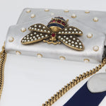 Gucci Broadway Pearly Bee Shoulder Bag Embellished Leather Mini - image 14