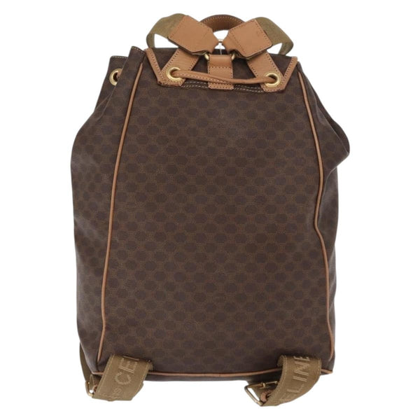 Celine Vintage Macadam Backpack Canvas and Leather