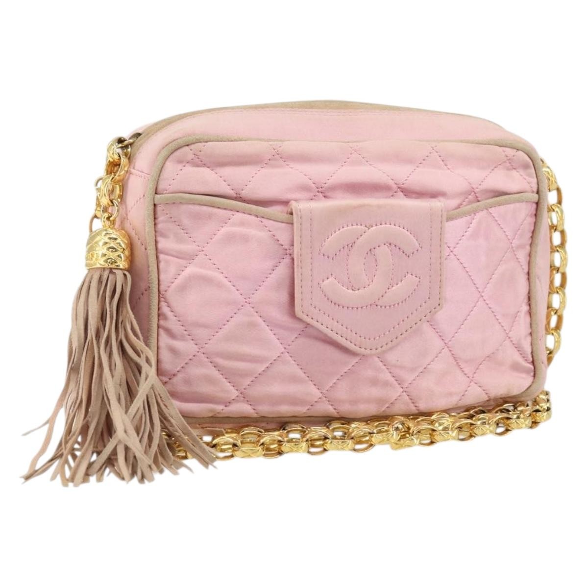 Chanel Vintage Camera Tassel Bag Satin - image 1