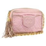 Chanel Vintage Camera Tassel Bag Satin - image 1