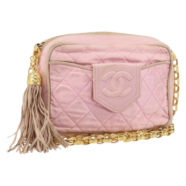 Chanel Vintage Camera Tassel Bag Satin - image 1