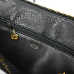 Chanel Vintage Zip Shoulder Bag Chevron Caviar Medium - image 4