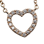 Tiffany & Co. Metro Heart Pendant Necklace 18K Rose Gold and Diamonds Mini - image 3