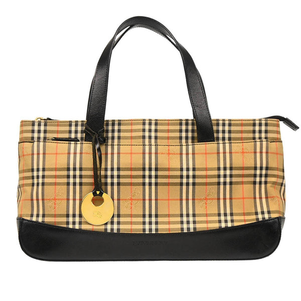 Burberry Nova Check Tote Nylon and Leather - image 1