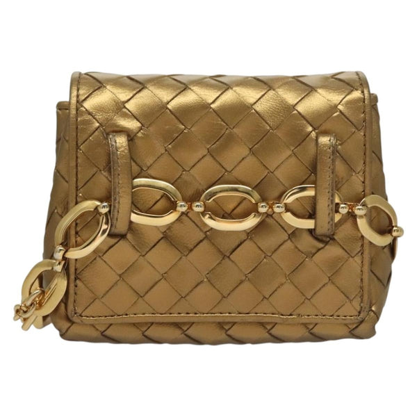 Bottega Veneta Chain Flap Shoulder Bag Leather