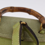 Gucci Gucci bamboo backpack daim mini - image 12