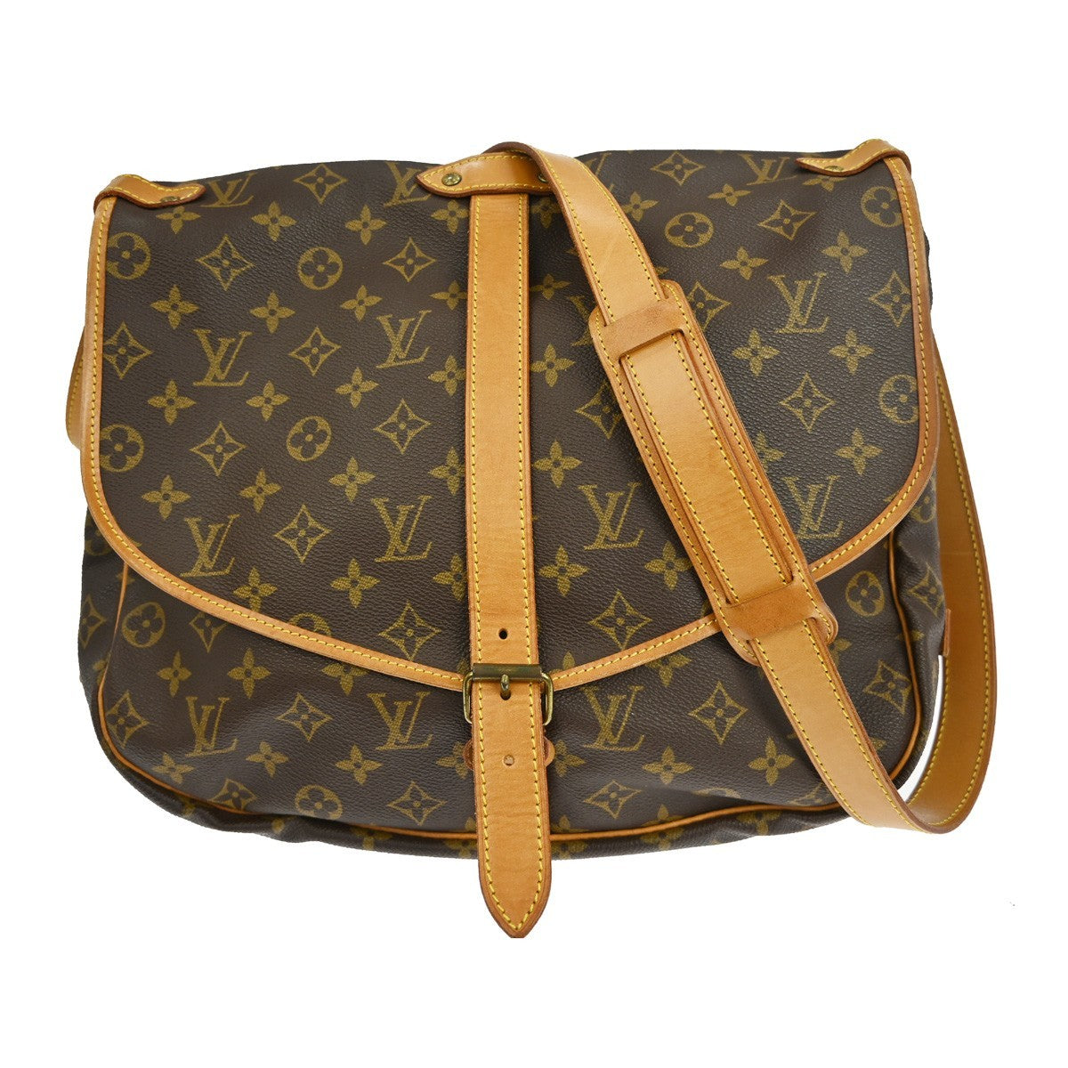 Louis Vuitton Saumur Handbag Monogram Canvas 35 - image 1