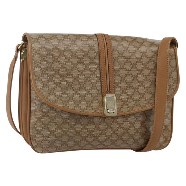 Celine Vintage Macadam Shoulder Bag Canvas and Leather - image 1
