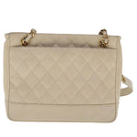 Chanel Vintage Slit Pocket Shoulder Bag Quilted Caviar Medium - image 2