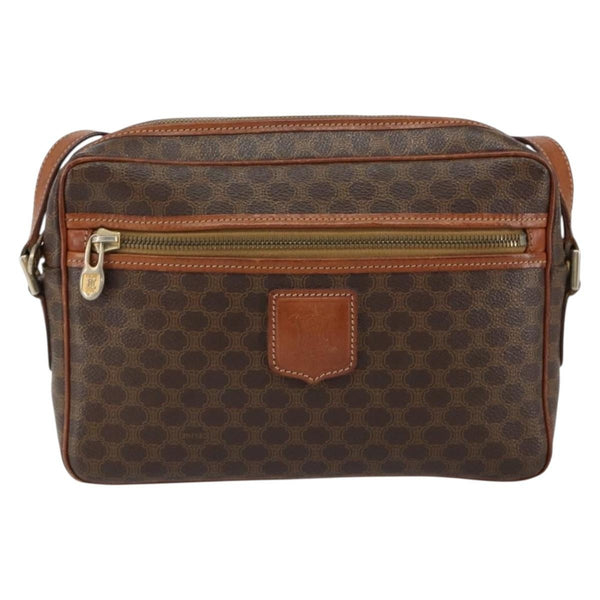 Celine Vintage Macadam Shoulder Bag Canvas and Leather - image 1