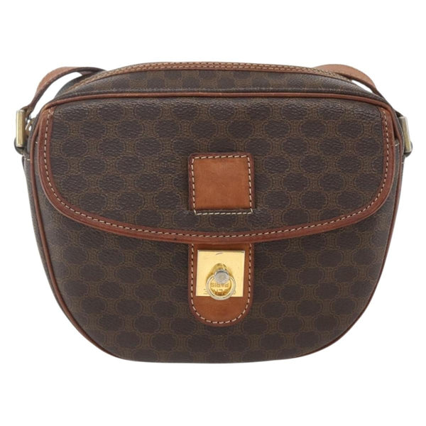 Celine Vintage Macadam Shoulder Bag Canvas and Leather - image 1