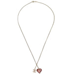 Chanel CC and Heart Pendant Necklace Metal - image 1
