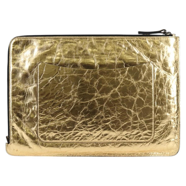 Chanel Feminine Pouch Crinkled Leather Large