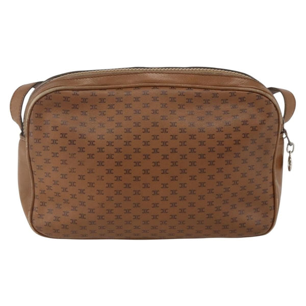 Celine Vintage Macadam Shoulder Bag Canvas and Leather