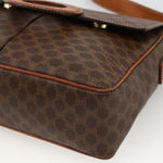 Celine Vintage Macadam Circle Logo Shoulder Bag Canvas and Leather - image 8