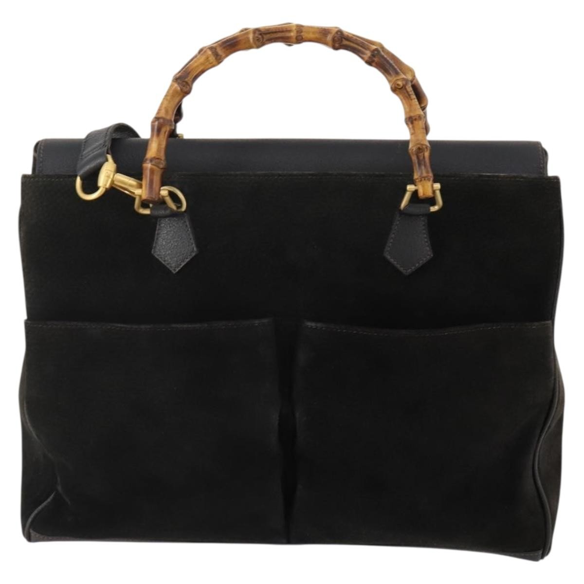 Gucci Vintage Diana Bamboo Top Handle Tote Ostrich Medium - image 1