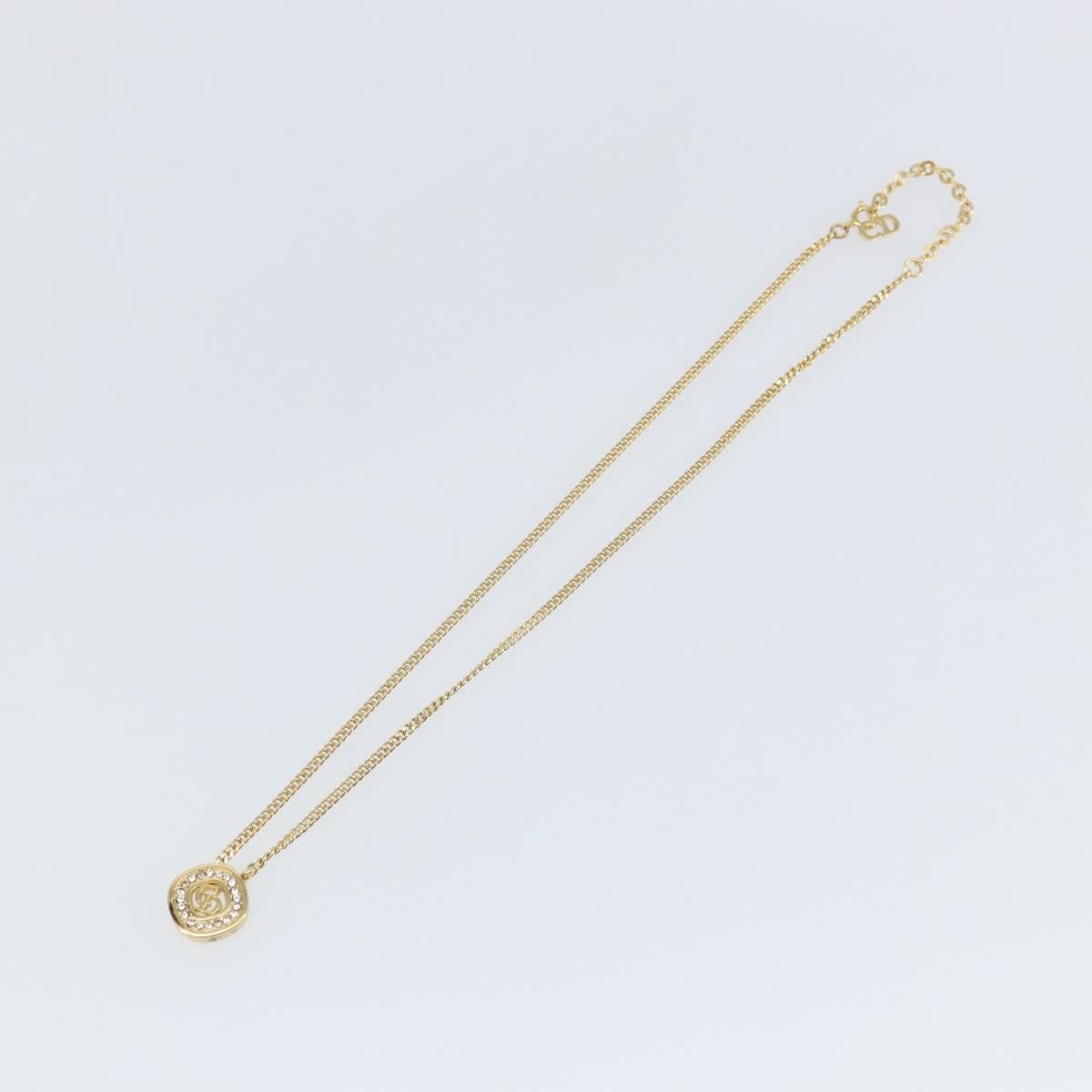 Christian Dior CD Pendant Necklace Metal and Crystals - image 1