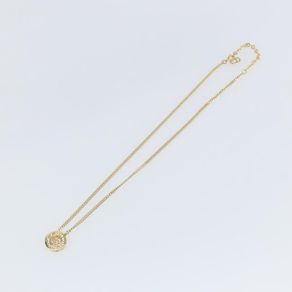 Christian Dior CD Pendant Necklace Metal and Crystals - image 1