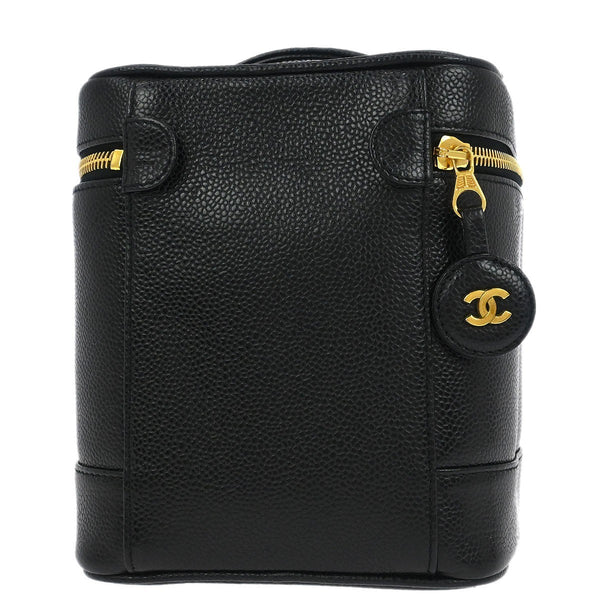Chanel Vintage Timeless Cosmetic Case Caviar Small