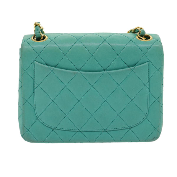 Chanel Square Classic Single Flap Bag Quilted Lambskin Mini
