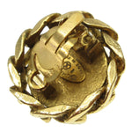 Chanel Vintage CC Round Clip-On Earrings Metal with Crystals - image 4