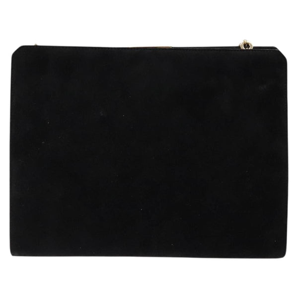 Salvatore Ferragamo Gancini Chain Shoulder Bag Suede