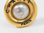 Chanel CC Hoop Clip-On Earrings Crystal Embellished Metal - image 6