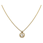 Christian Dior CD Round Pendant Necklace Metal - image 3