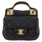Chanel Lady Handle Flap Card Holder on Chain Quilted Calfskin - image 1
