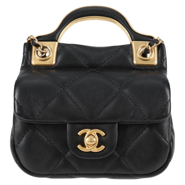 Chanel Lady Handle Flap Card Holder on Chain Quilted Calfskin - image 1