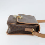Celine Vintage Macadam Circle Logo Shoulder Bag Canvas and Leather - image 3