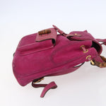Gucci Vintage Bamboo Backpack Suede Small - image 4
