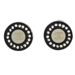 Chanel Vintage CC Round Button Clip-On Earrings Metal - image 1