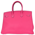 Hermes Birkin Handbag Pink Epsom with Palladium Hardware 35 - image 2