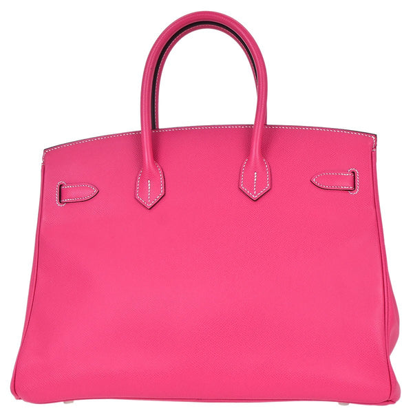 Hermes Birkin Handbag Pink Epsom with Palladium Hardware 35