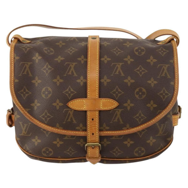 Louis Vuitton Saumur Handbag Monogram Canvas 30