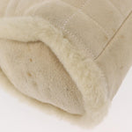 Chanel Vintage Embroidered CC Chain Tote Quilted Suede and Shearling - image 10