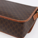 Celine Vintage Macadam Circle Logo Shoulder Bag Canvas and Leather - image 8